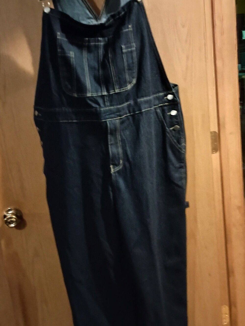 Relaxed Dark Blue Denim Men's Overalls - Classic Workwear Style